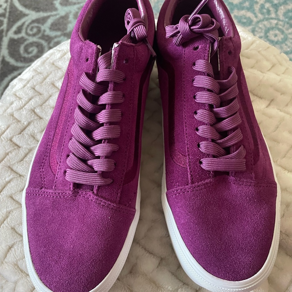 Vans Purple platform Sneakers with Suede Finish